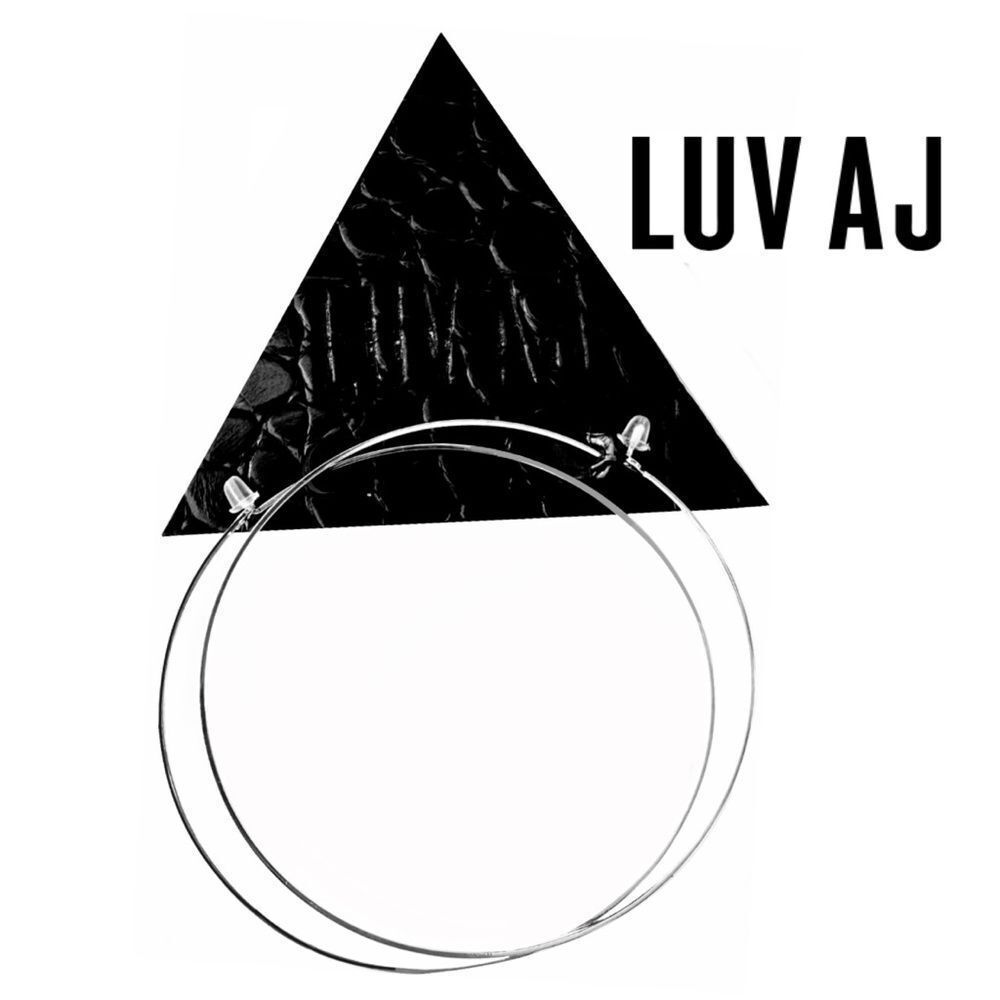 Luv AJ Capri Wire Hoop Earrings (Silver)